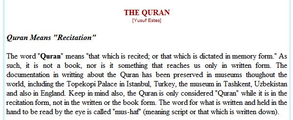 Yusuf Estes - IslamTomorrow - Aug 21, 2012