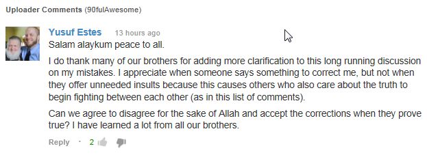 Yusuf Estes: Can we agree to disagree?